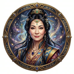 Portrait of Mei Lin, the scholarly archivist